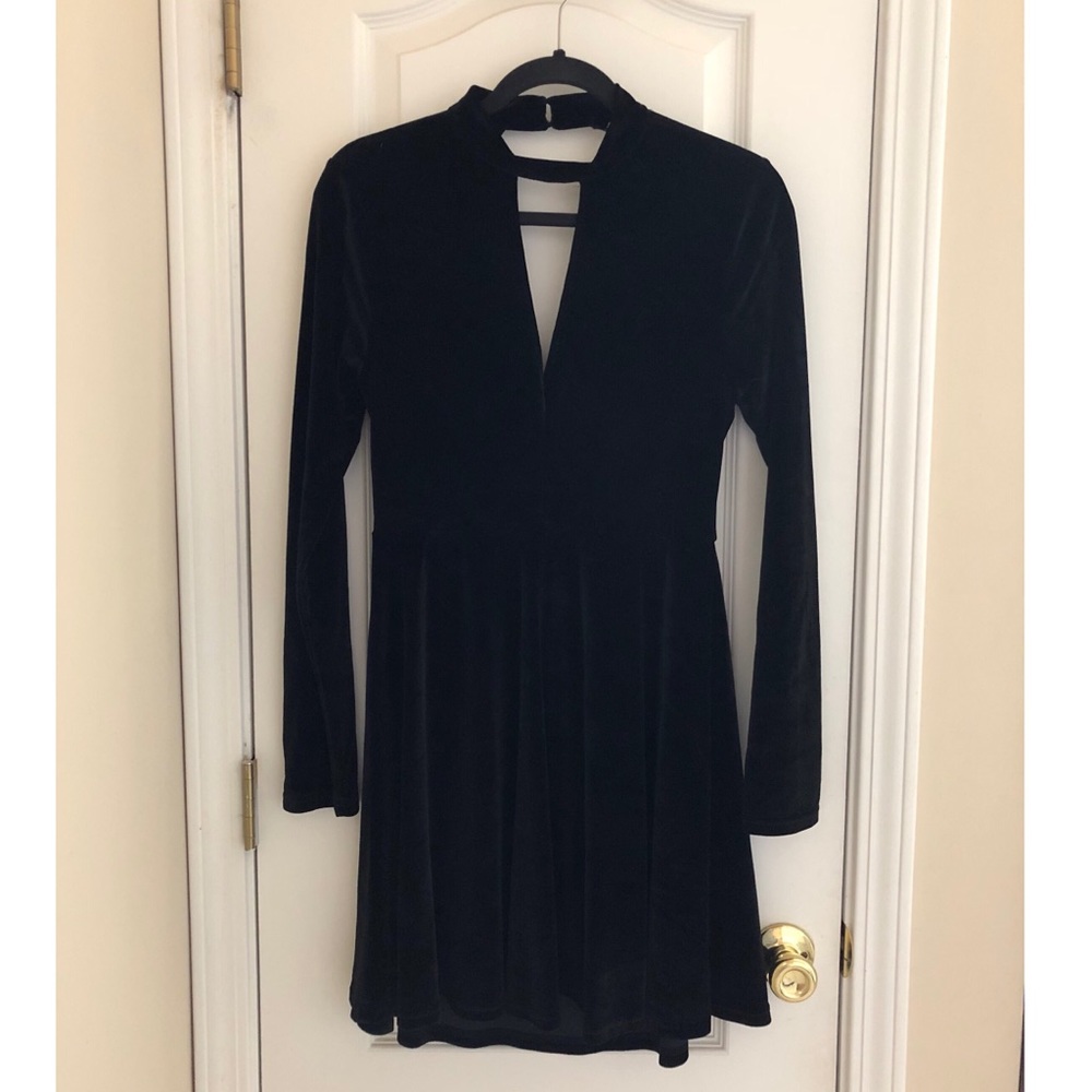 Velvet open back dress